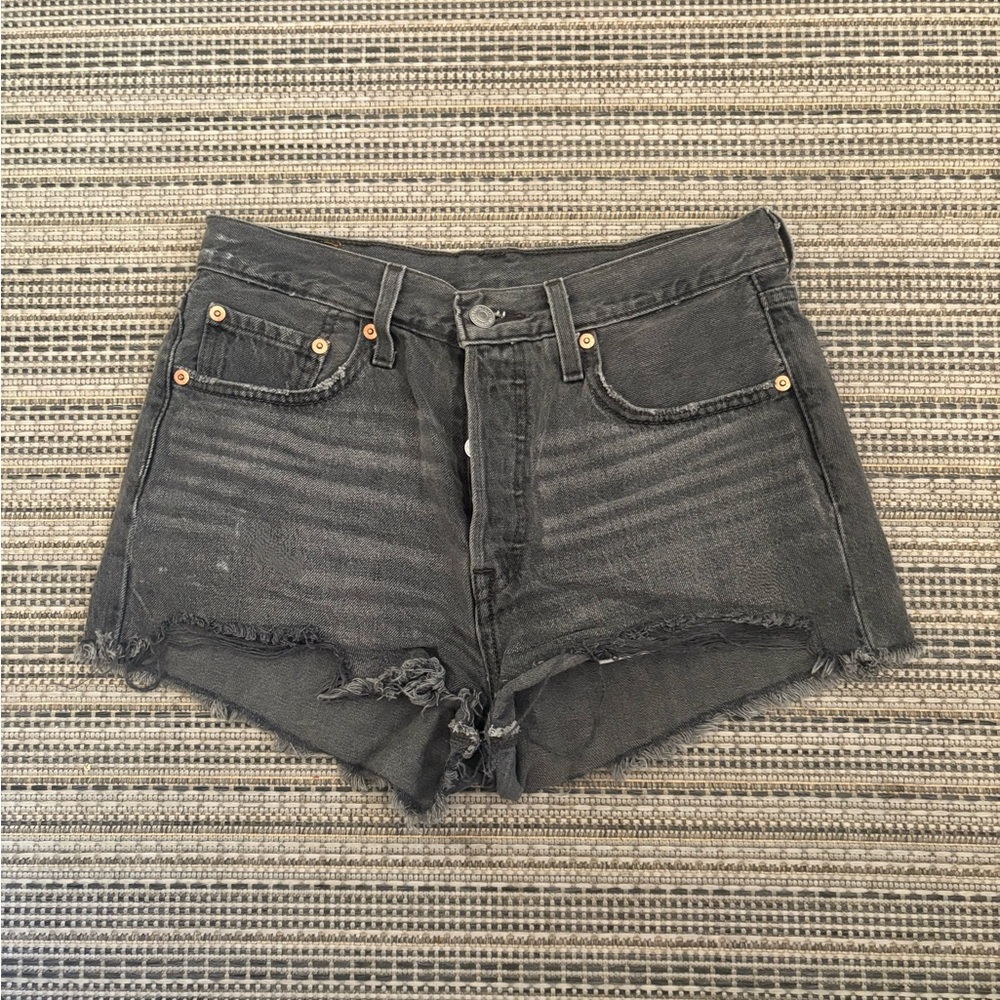 Levi's 501 Charcoal Black Jean Shorts